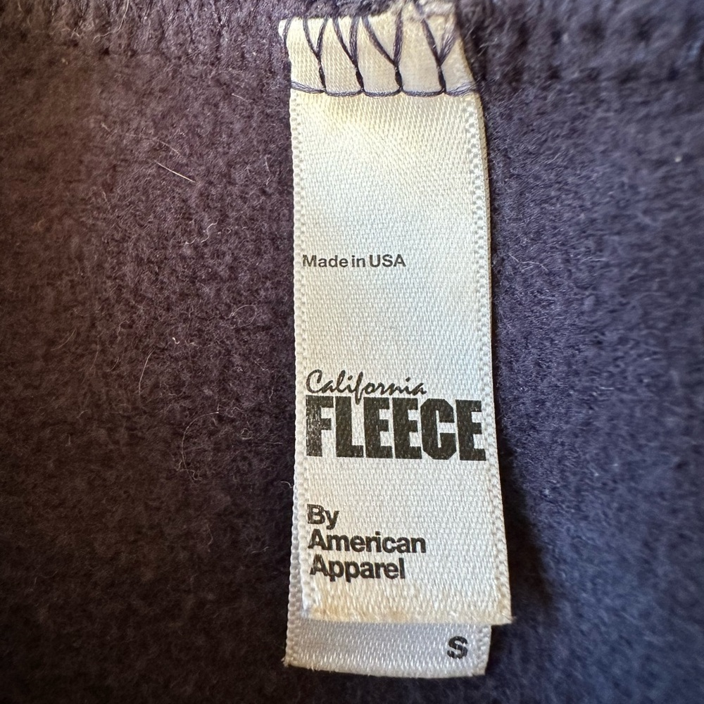California Fleece by American Apparel Navy Blue Graphic Hoodie - Picture 4 of 6